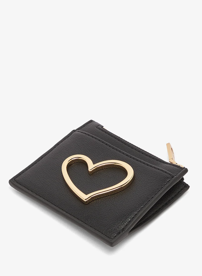 لوف موسكينو محفظة جلد صناعي بقفل قلب